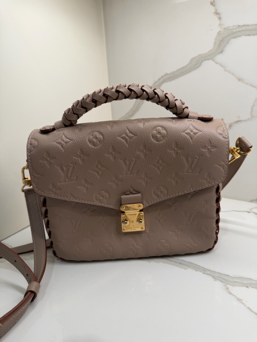 Louis Vuitton Empreinte Braided Pochette Métis - Vison - MM - Gorgeous! - Picture 10 of 12